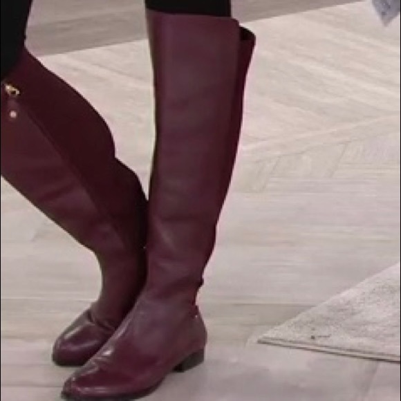 Isaac Mizrahi Over th Knee Leather & Stretch Boots - Picture 7 of 7
